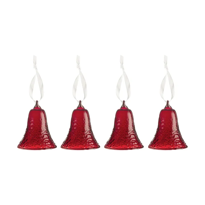 Gry bell ρολόι 8 εκ. συσκευασία 4 τεμαχίων - Deep red - Cooee Design