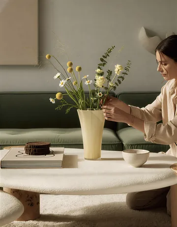 Liliané βάζο 18 εκ. - Butter yellow - Cooee Design