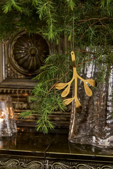 Mistletoe κρεμαστό στολίδι 2 τεμ. - Ορείχαλκος, 12 εκ. - Cooee Design