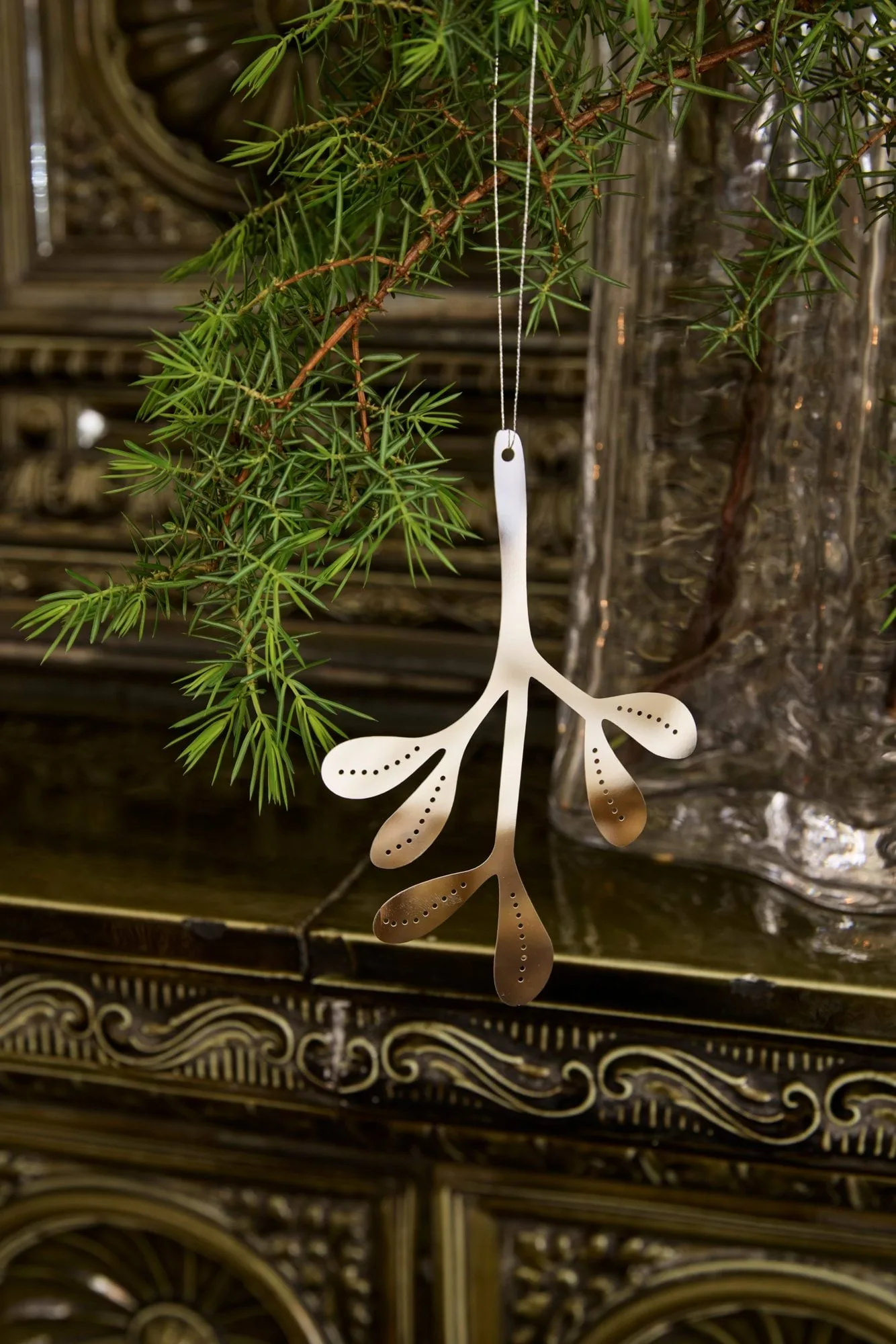 Mistletoe κρεμαστό στολίδι 2 τεμ., Ανοξείδωτος χάλυβας, 12 εκ. Cooee Design