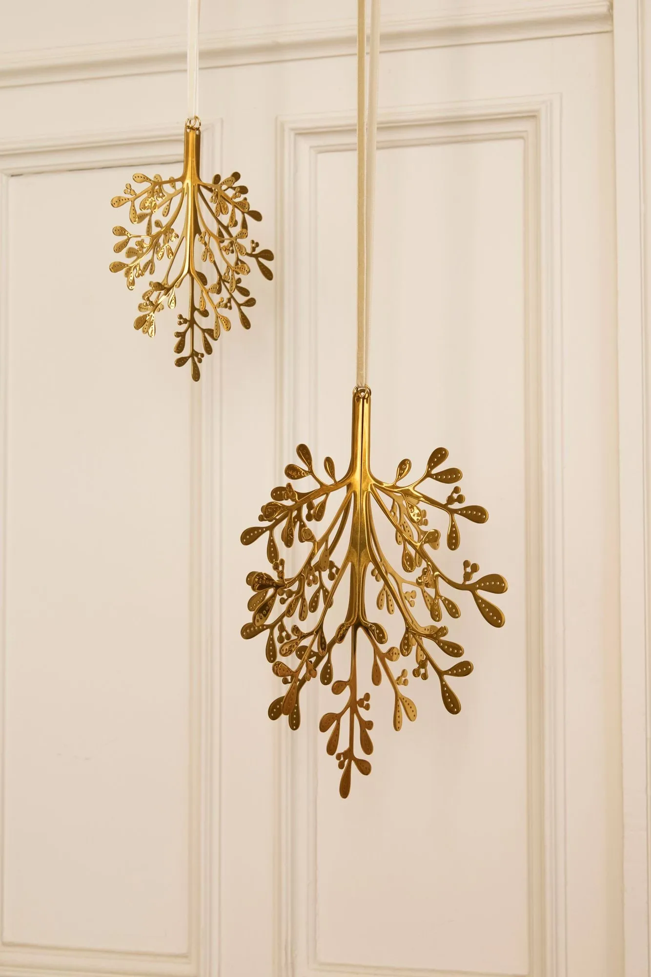 Mistletoe κρεμαστό στολίδι 2 τεμ., Ορείχαλκος 20 εκ. Cooee Design
