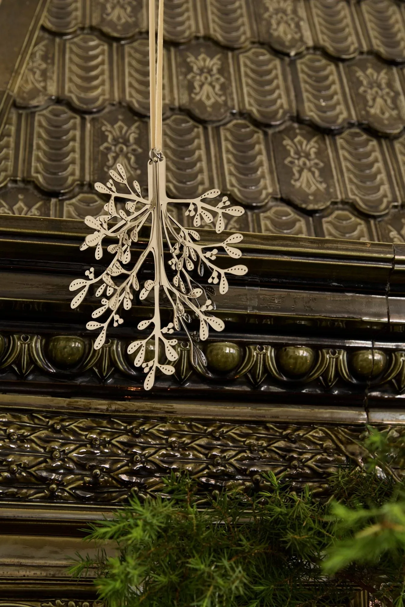 Mistletoe κρεμαστό στολίδι 2 τεμ., Ανοξείδωτος χάλυβας, 20 εκ. Cooee Design