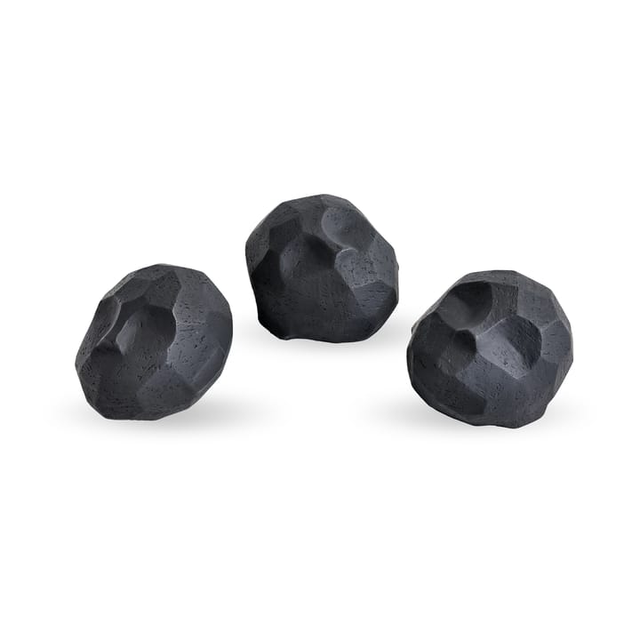 Pebble γλυπτά κεφάλια Συσκευασία 3 τεμαχίων - Κάρβουνο - Cooee Design