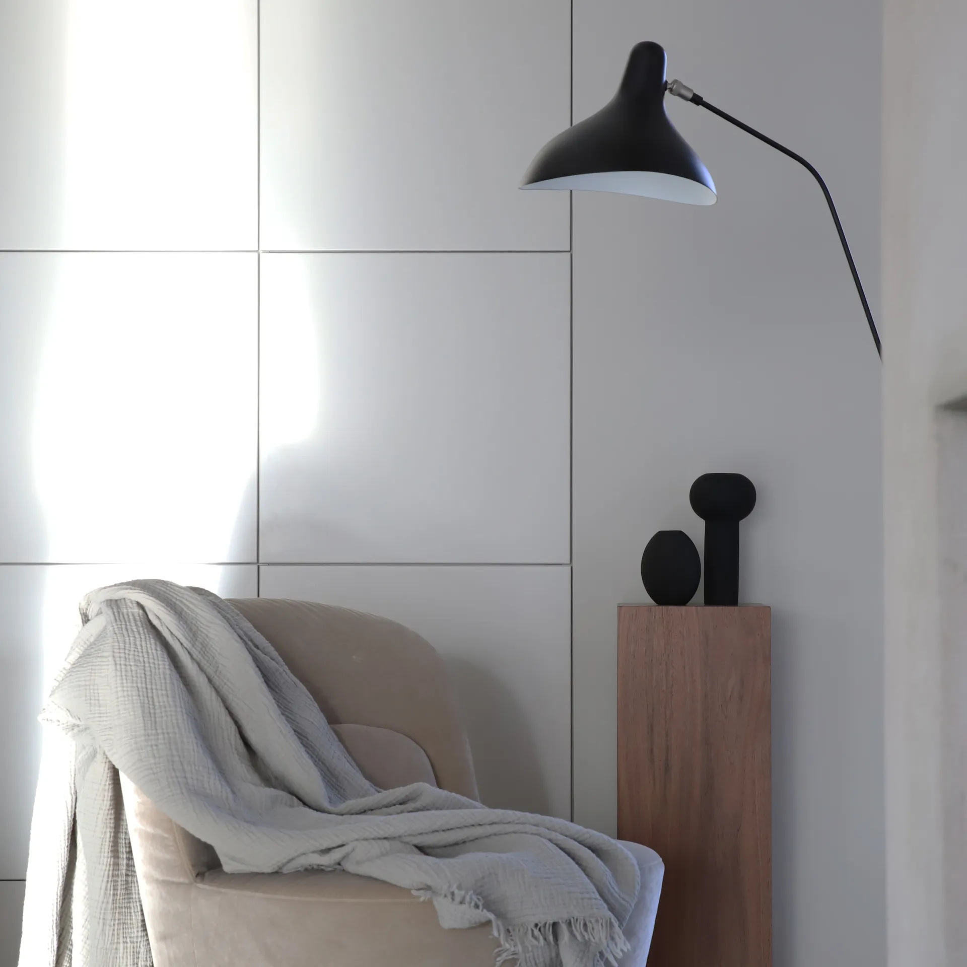 Pillar βάζο 24 cm, Μαύρο Cooee Design