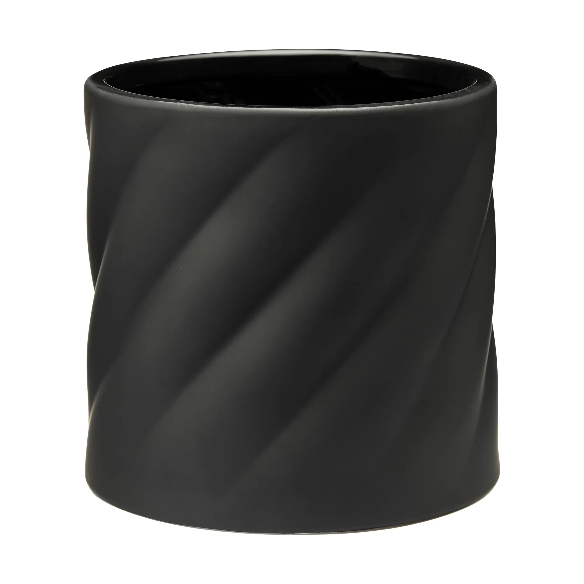 Twist γλάστρα, Black, medium Ø19 εκ. Cooee Design