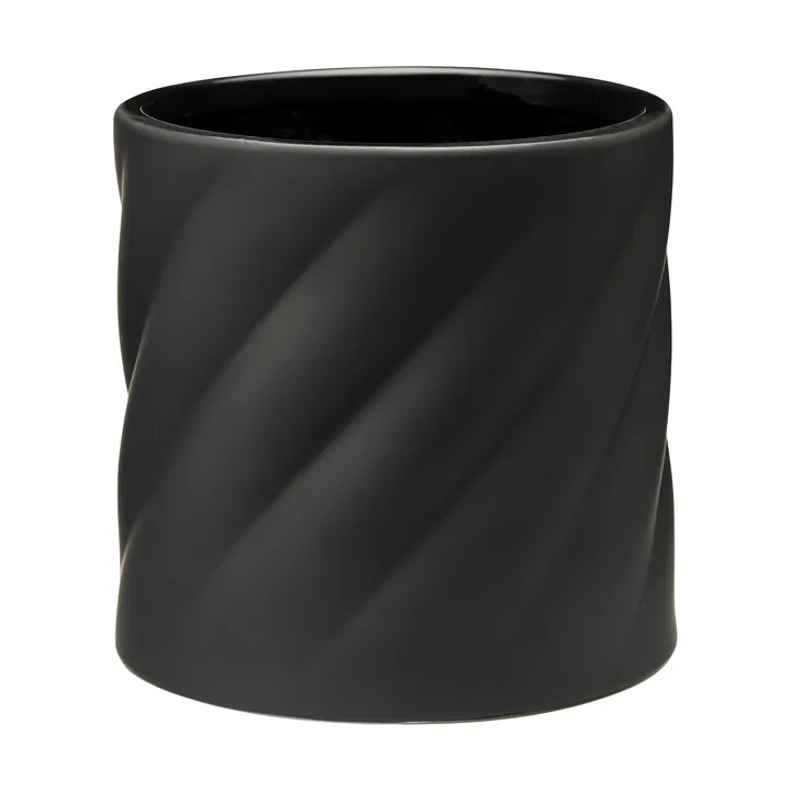 Twist γλάστρα - Black, medium Ø19 εκ. - Cooee Design