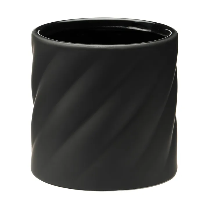 Twist γλάστρα - Black, small Ø12 εκ. - Cooee Design