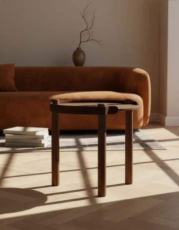 Woody τραπέζι Ø45 εκατοστά - Σκούρα βαμμένη δρυς - Cooee Design