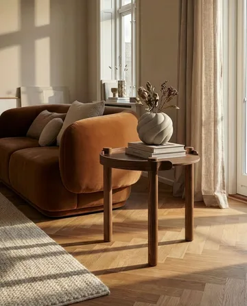 Woody τραπέζι Ø45 εκατοστά - Σκούρα βαμμένη δρυς - Cooee Design