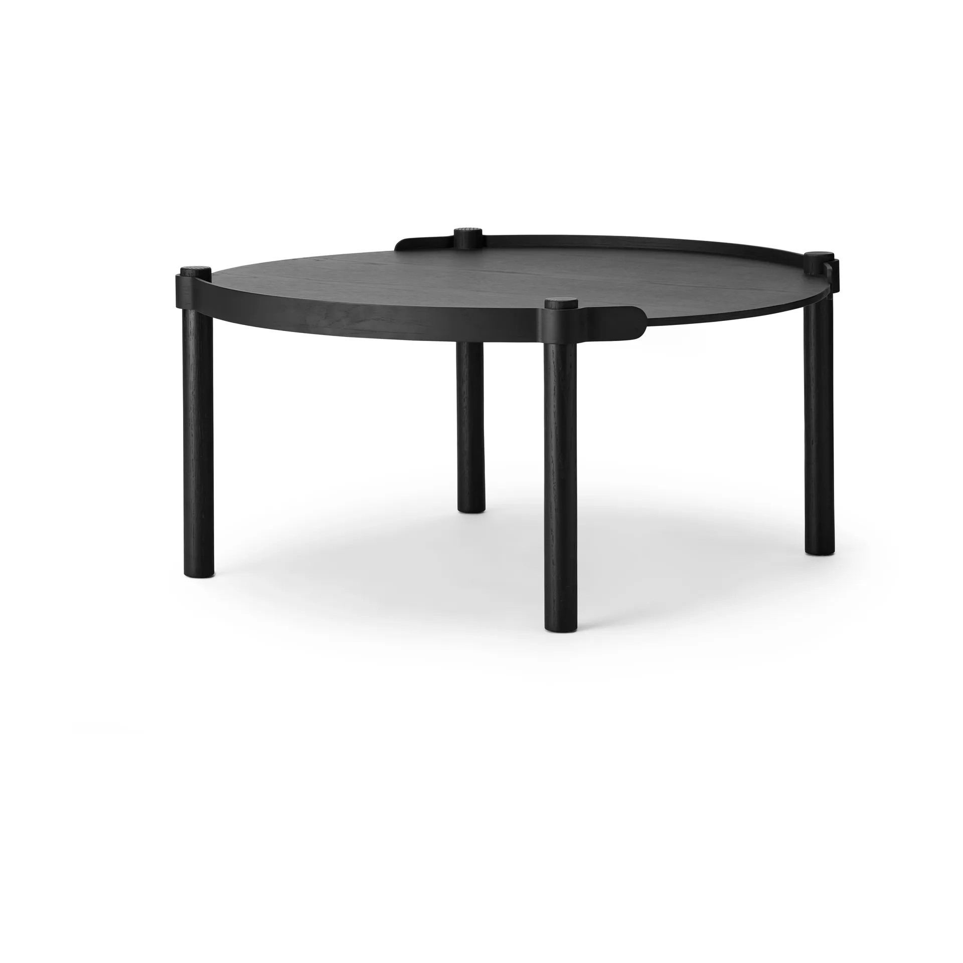 Woody τραπέζι Ø80 εκ., Black stained oak Cooee Design