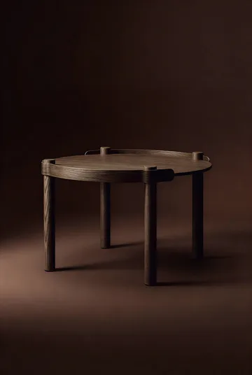 Woody τραπέζι Ø80 εκ. - Σκούρα βαμμένη δρυς - Cooee Design