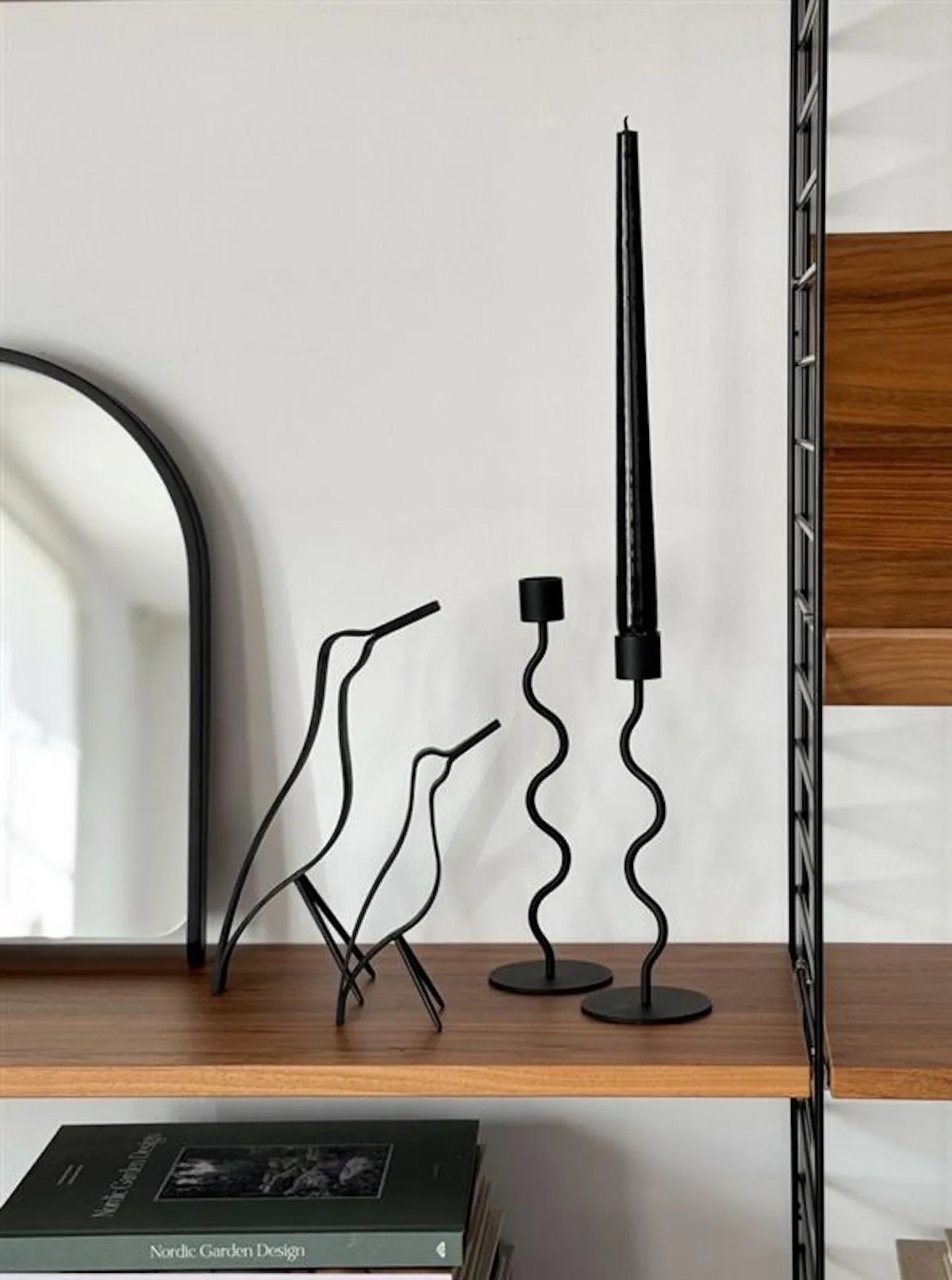 Woody Bird high 18 εκ., Black stained oak Cooee Design