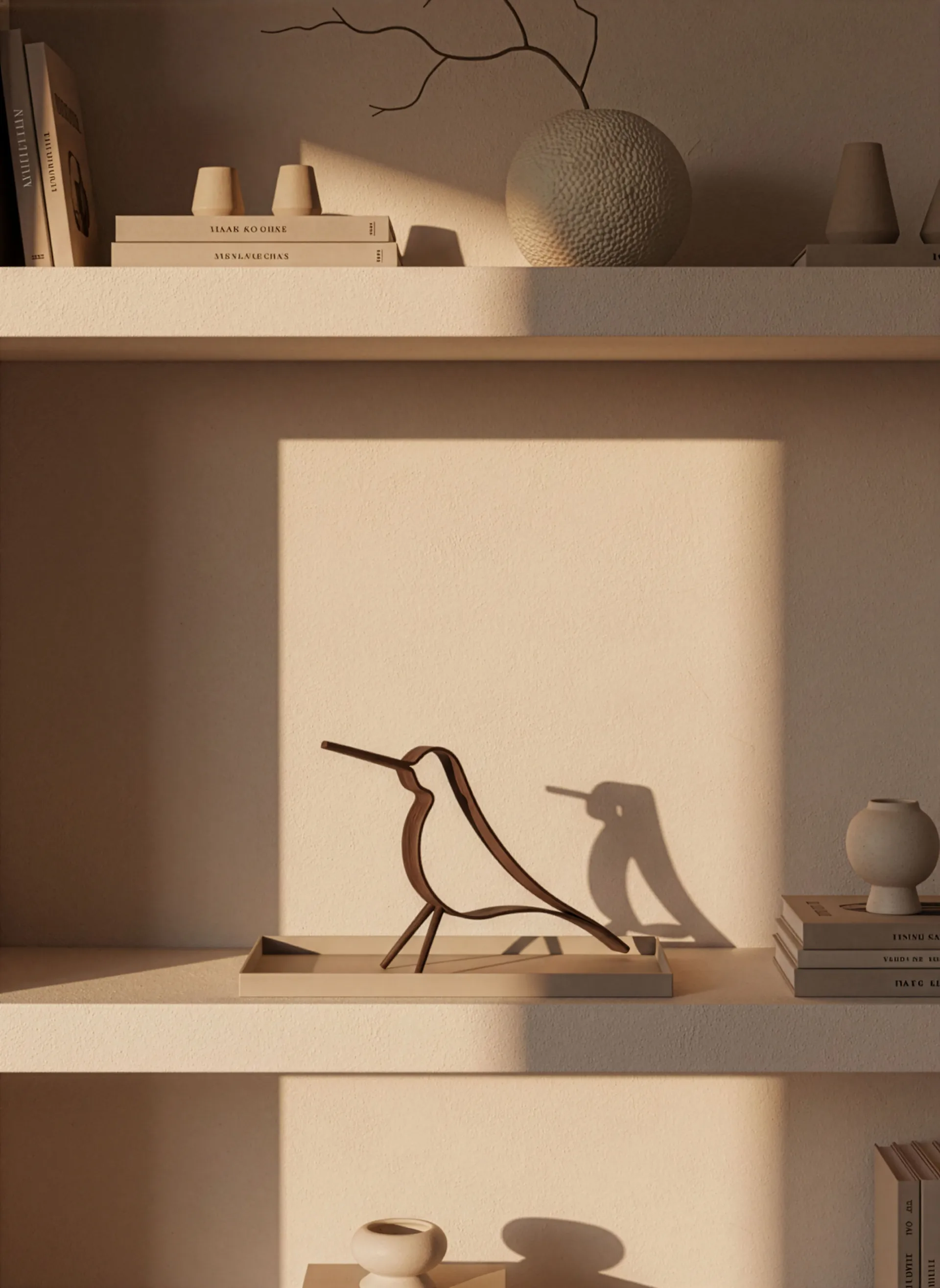 Woody Bird μεγάλο, Σκούρα βαμμένη δρυς Cooee Design
