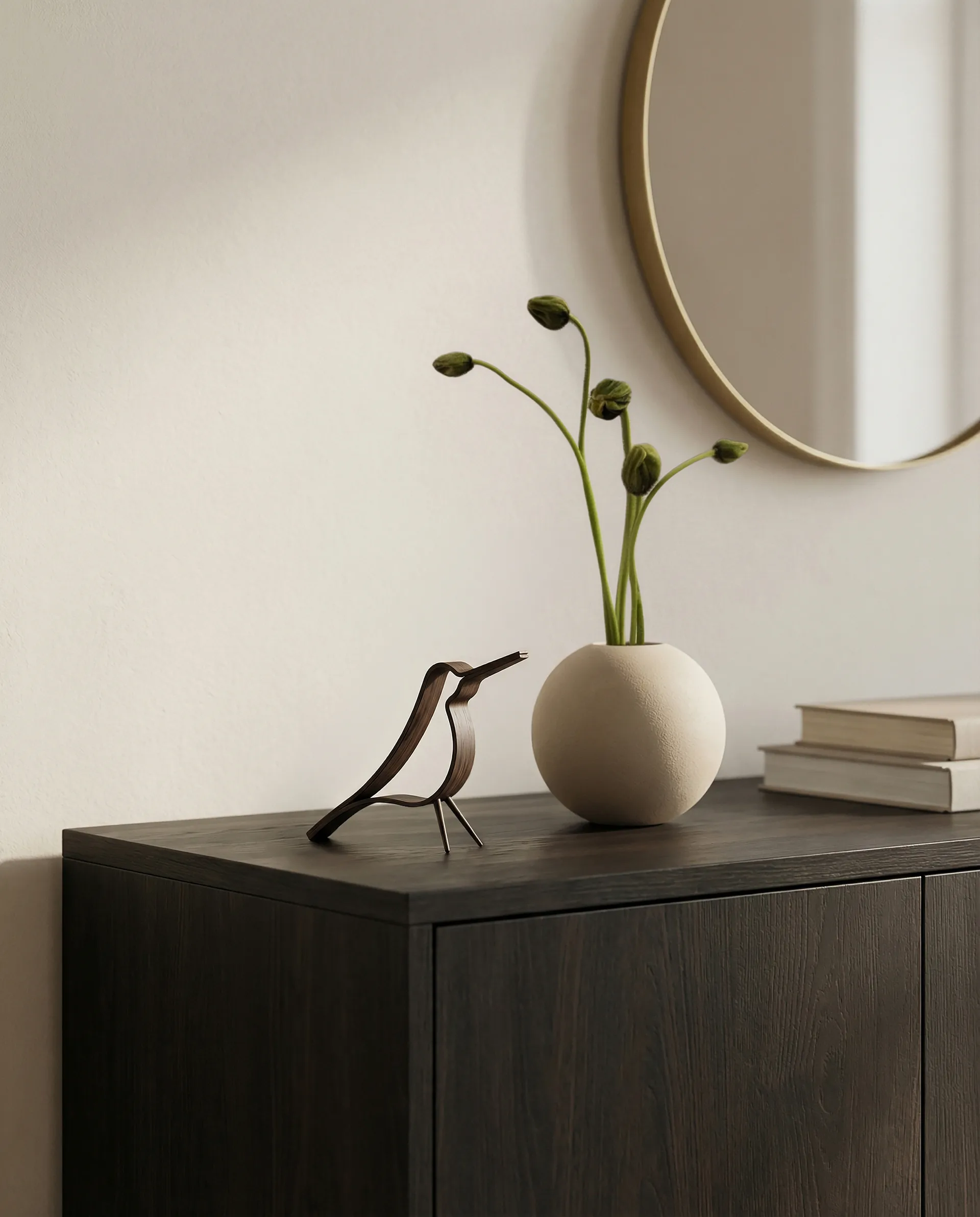 Woody Bird μικρό, Σκούρο βαμμένη δρυς Cooee Design
