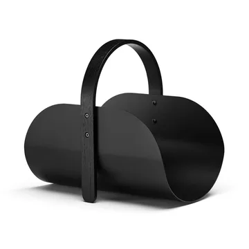 Woody ξύλινο καλάθι - Μαύρη βερνικωμένη δρυς - Cooee Design