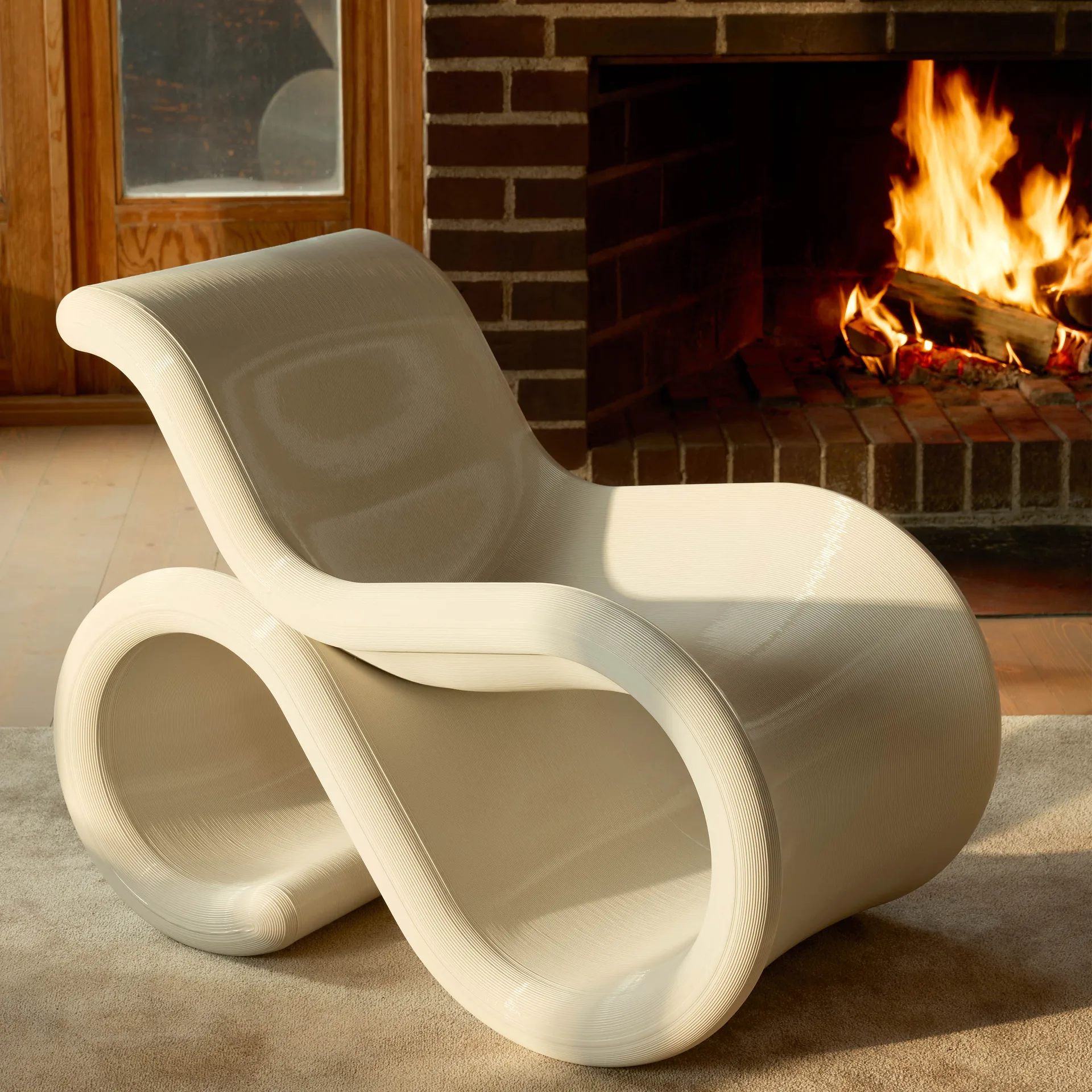 Éclair chair πολυθρόνα lounge, Κρέμα Crème Atelier