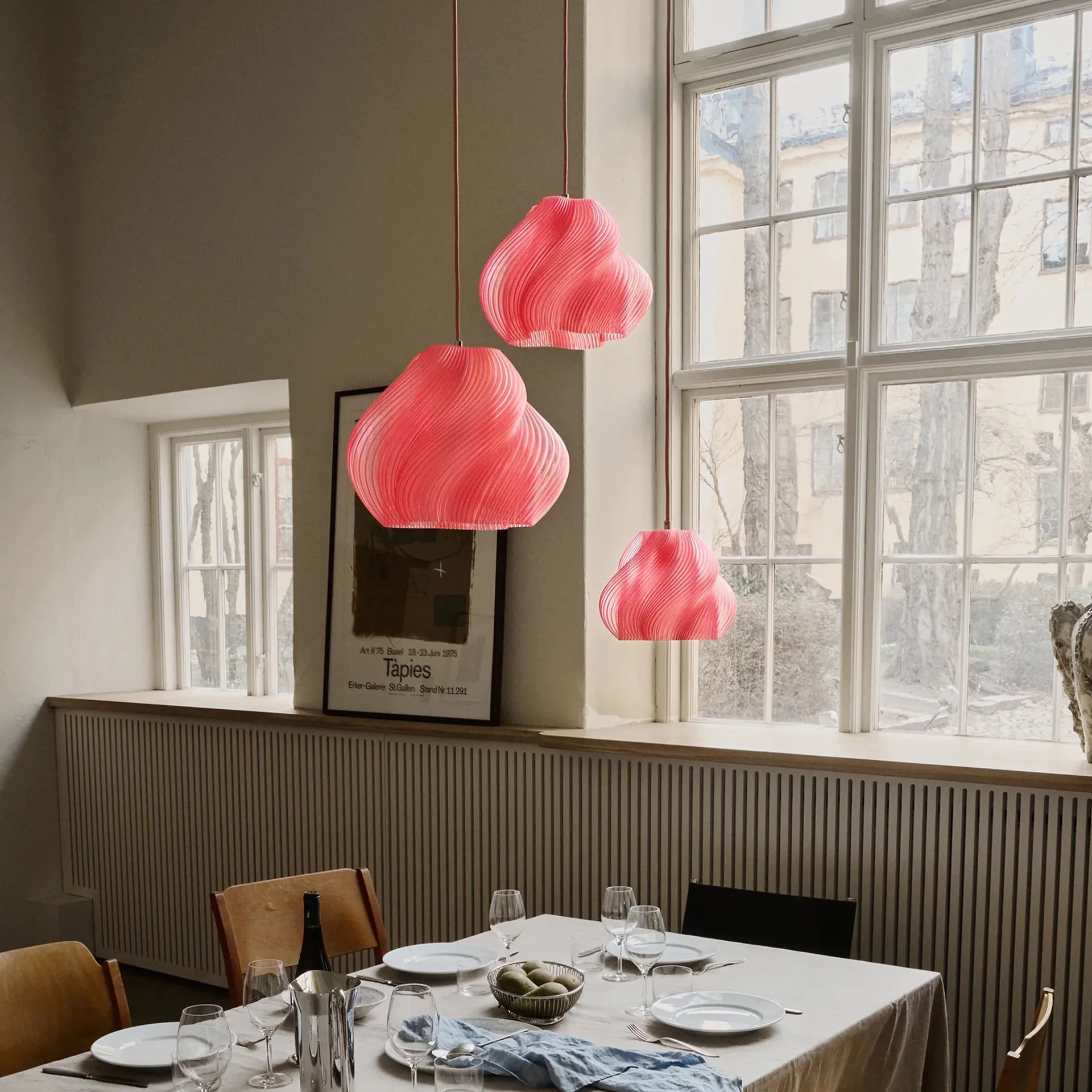 Soft Serve κρεμαστό φωτιστικό, Peach sorbet-chrome, 03, 30 εκ. Crème Atelier