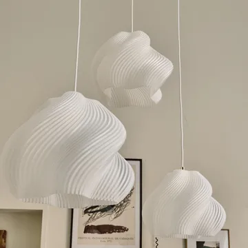 Soft Serve κρεμαστό φωτιστικό - White-brass, 01, 20 cm - Crème Atelier