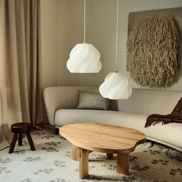 Soft Serve κρεμαστό φωτιστικό - White-brass, 03, 30 cm - Crème Atelier