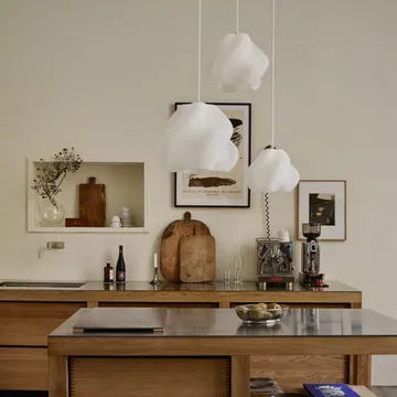 Soft Serve κρεμαστό φωτιστικό - White-chrome, 01, 20 cm - Crème Atelier