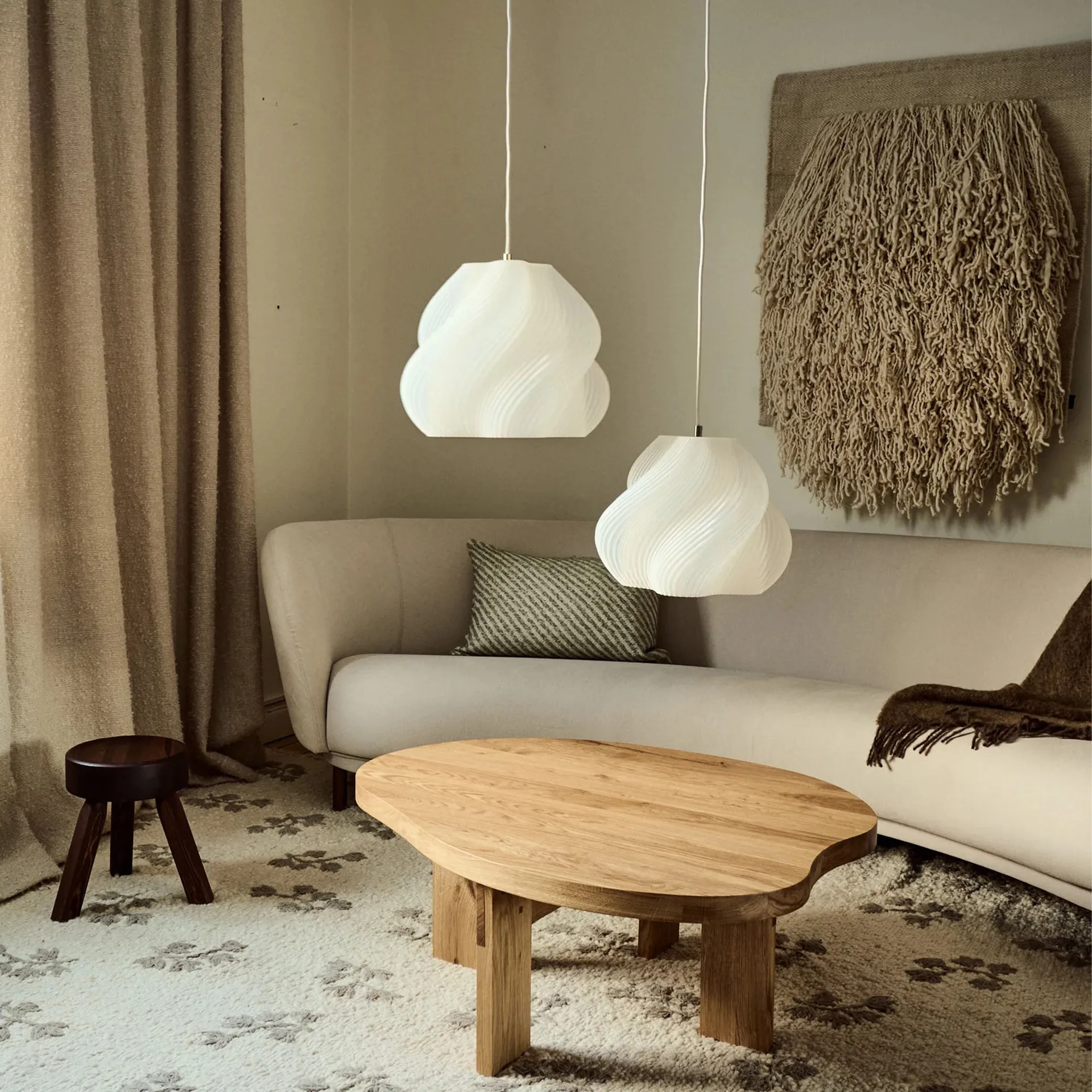 Soft Serve κρεμαστό φωτιστικό, White-chrome, 02, 25 cm Crème Atelier