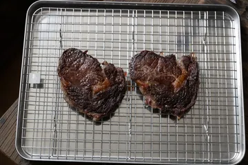 Γαστρονόμος Culimat με σχάρα ψύξης - Ανοξείδωτο ατσάλι, 40,5x30,5 cm - Culimat