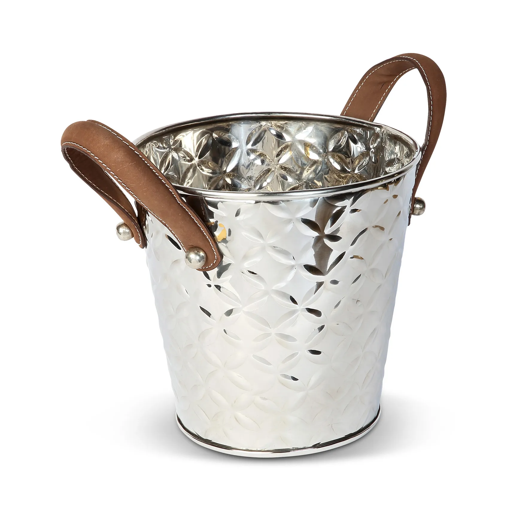 French Fleur ψύκτης κρασιού με δερμάτινη λαβή, Ανοξείδωτο ατσάλι Culinary Concepts