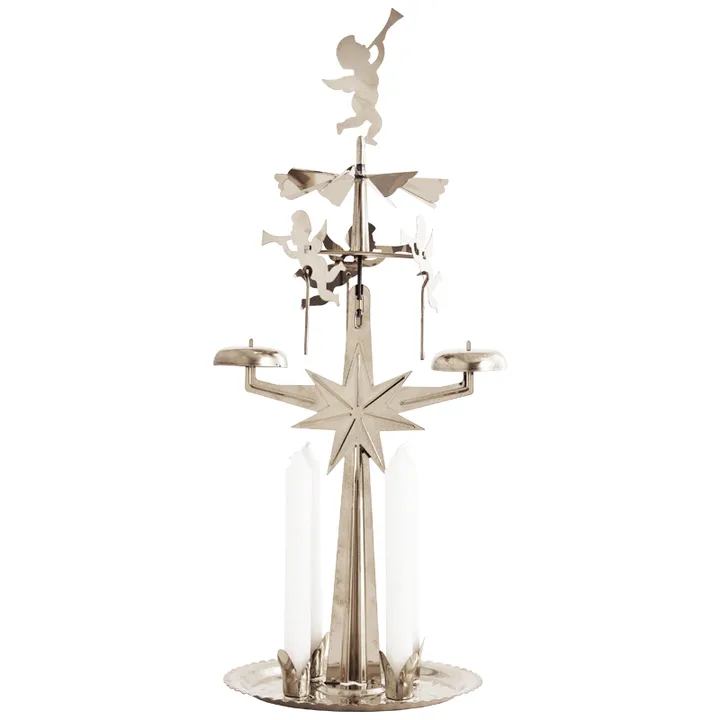 Swedish Angel Chimes - ασημένιο, 28 cm - Dala Industrier