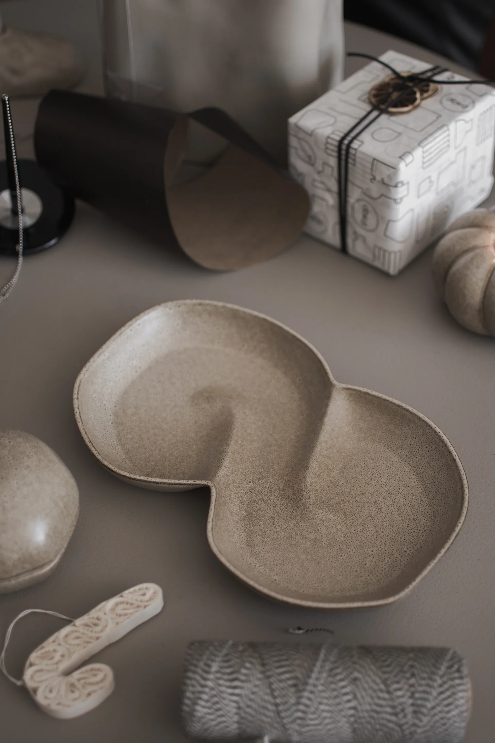 Μπολ με καπάκι για ψωμάκια 11x18 cm, Beige DBKD