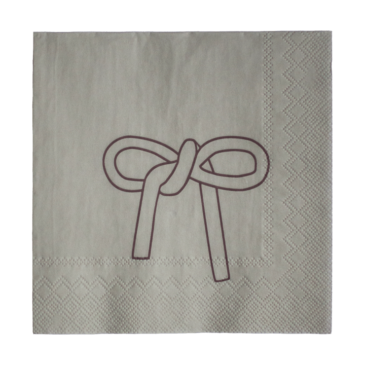 Bow χαρτοπετσέτα 33x33 εκ. 20 τεμαχίων - Beige - DBKD