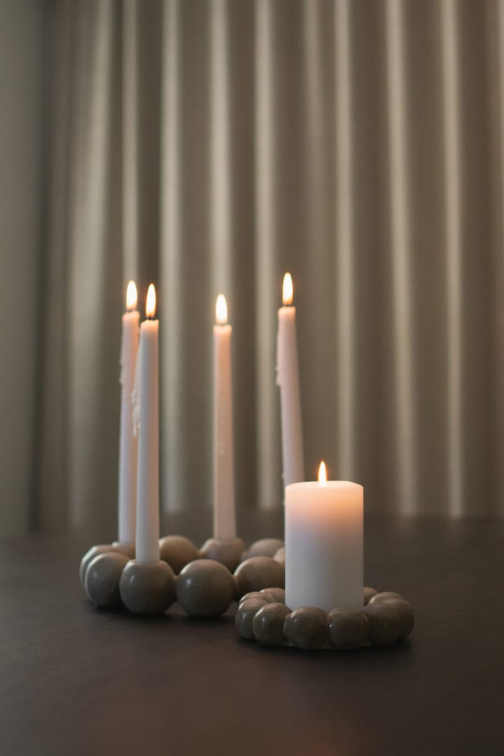 Bright δίσκος για κεριά Ø17 εκ., Beige DBKD