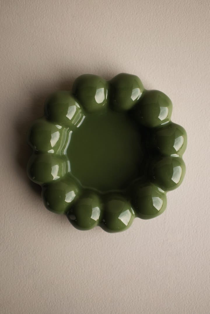 Bright δίσκος για κεριά Ø17 εκ., Shiny green DBKD
