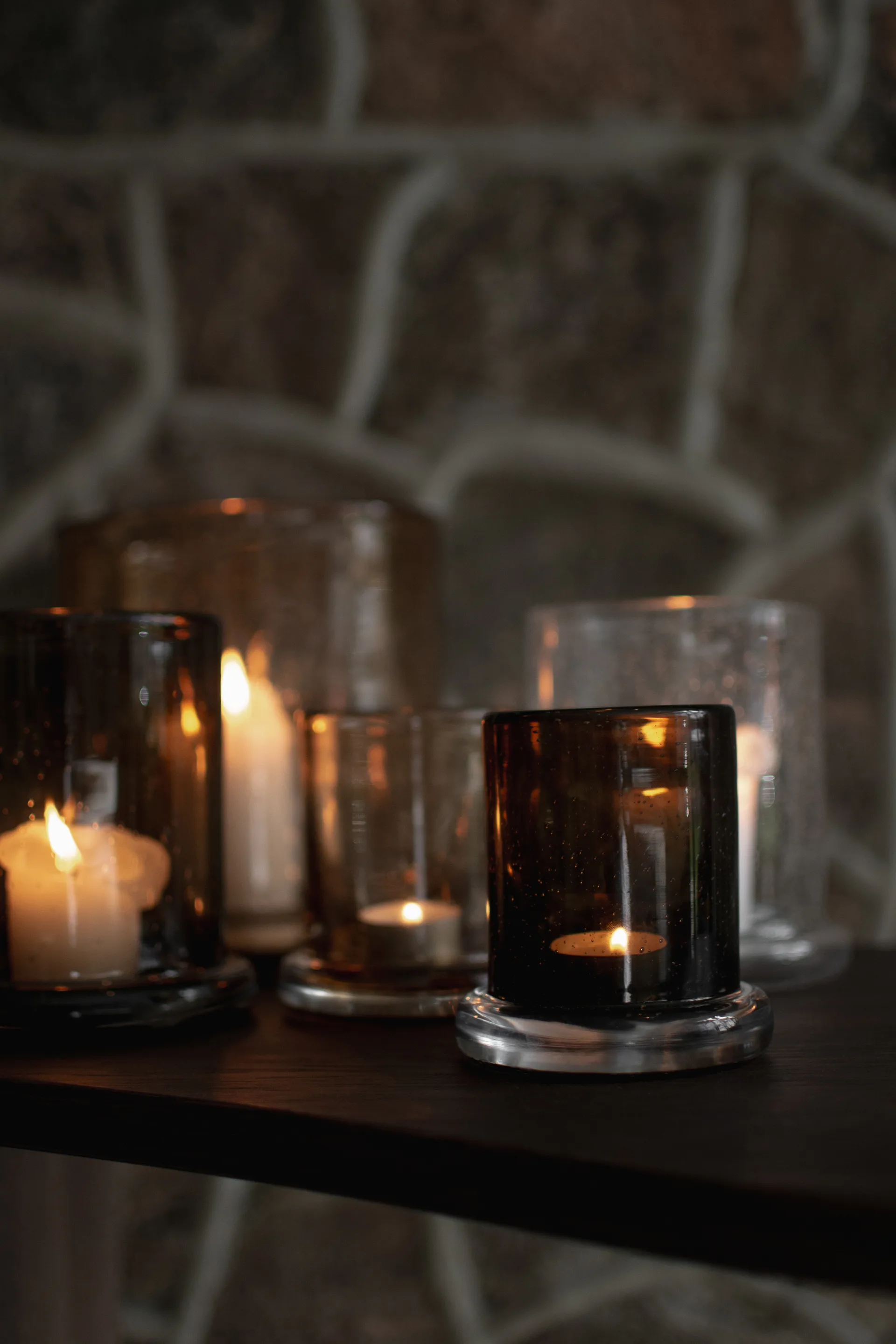 Κηροπήγιο Bubble Ø10 cm, Brown DBKD