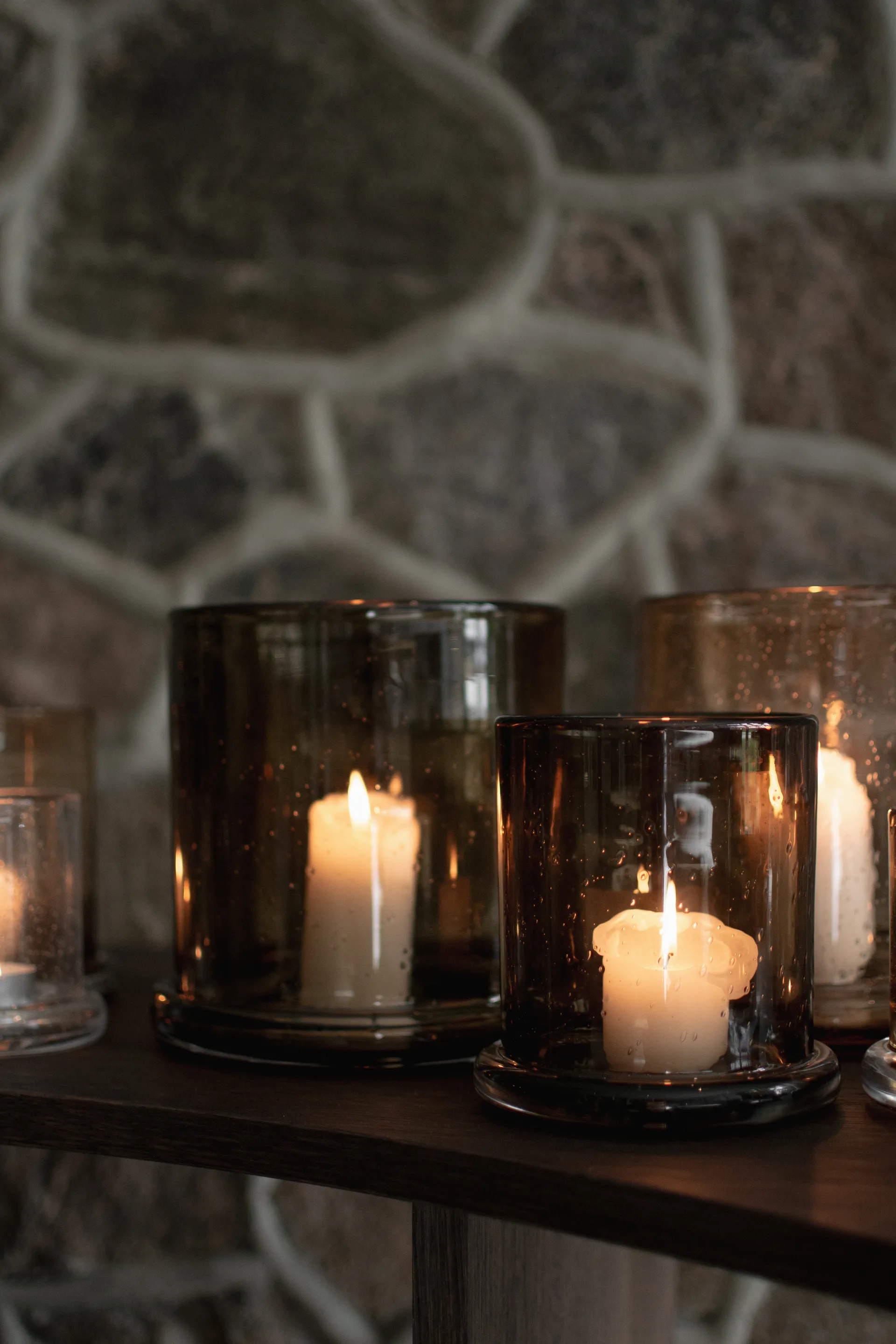 Κηροπήγιο Bubble Ø10 cm, Brown DBKD