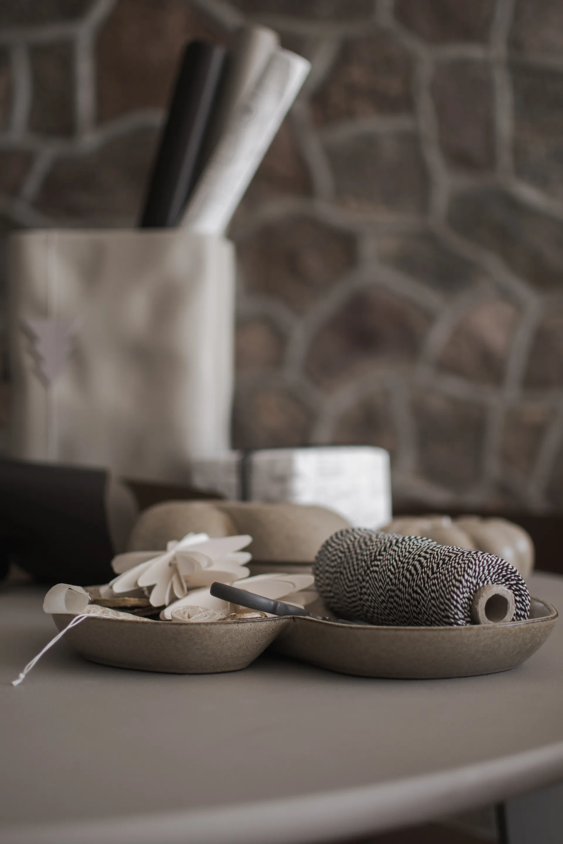 Πιατέλα σερβιρίσματος Bun 18x30 cm, Beige DBKD