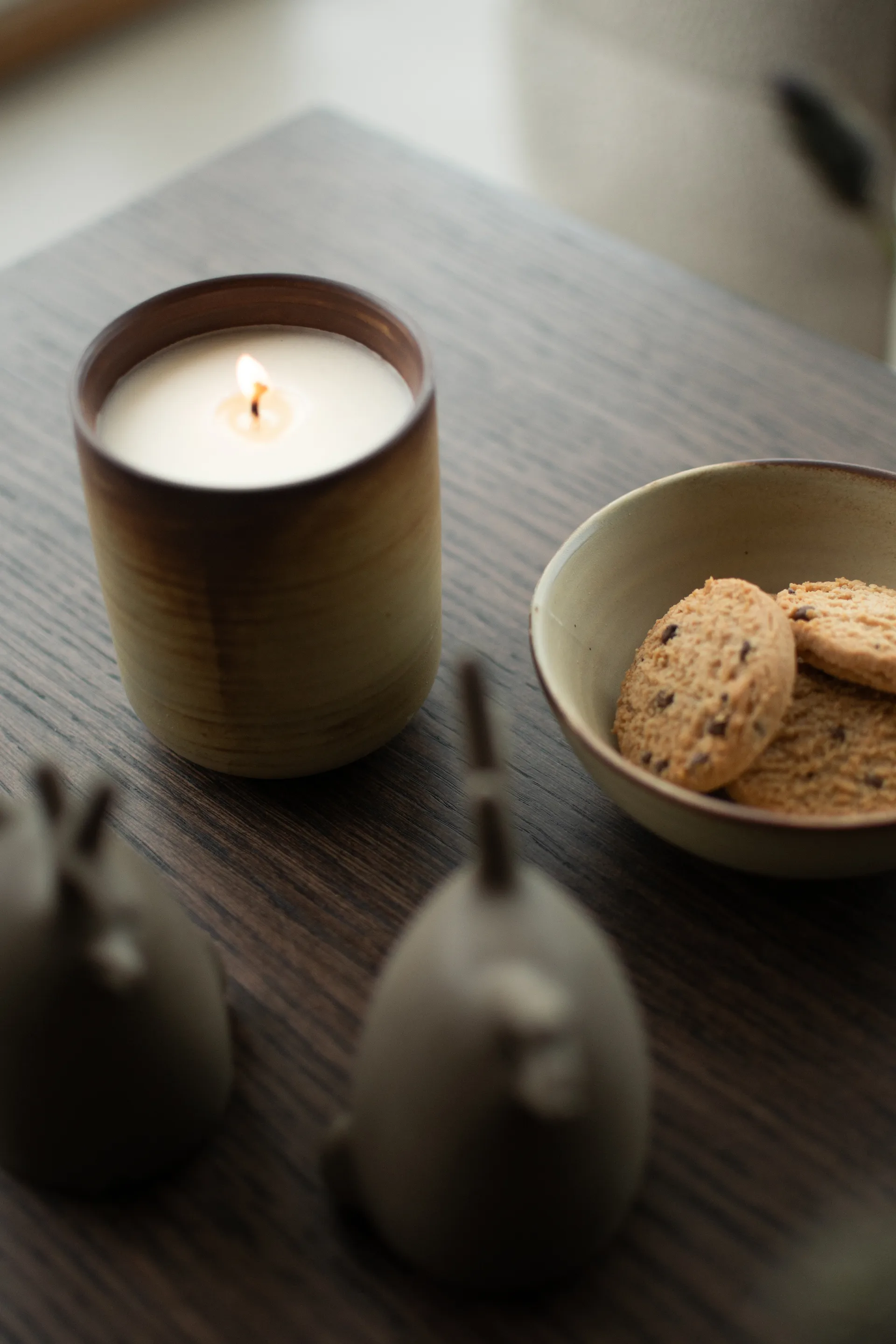 Burn αρωματικό κερί 60 ώρες, Creme-brown DBKD