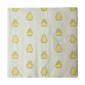 Chubby chicken χαρτοπετσέτα 20-pack - Yellow, 33x33 cm - DBKD
