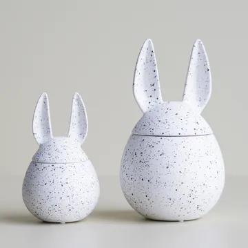 DBKD Eating rabbit μικρό μπολ - White dot - DBKD