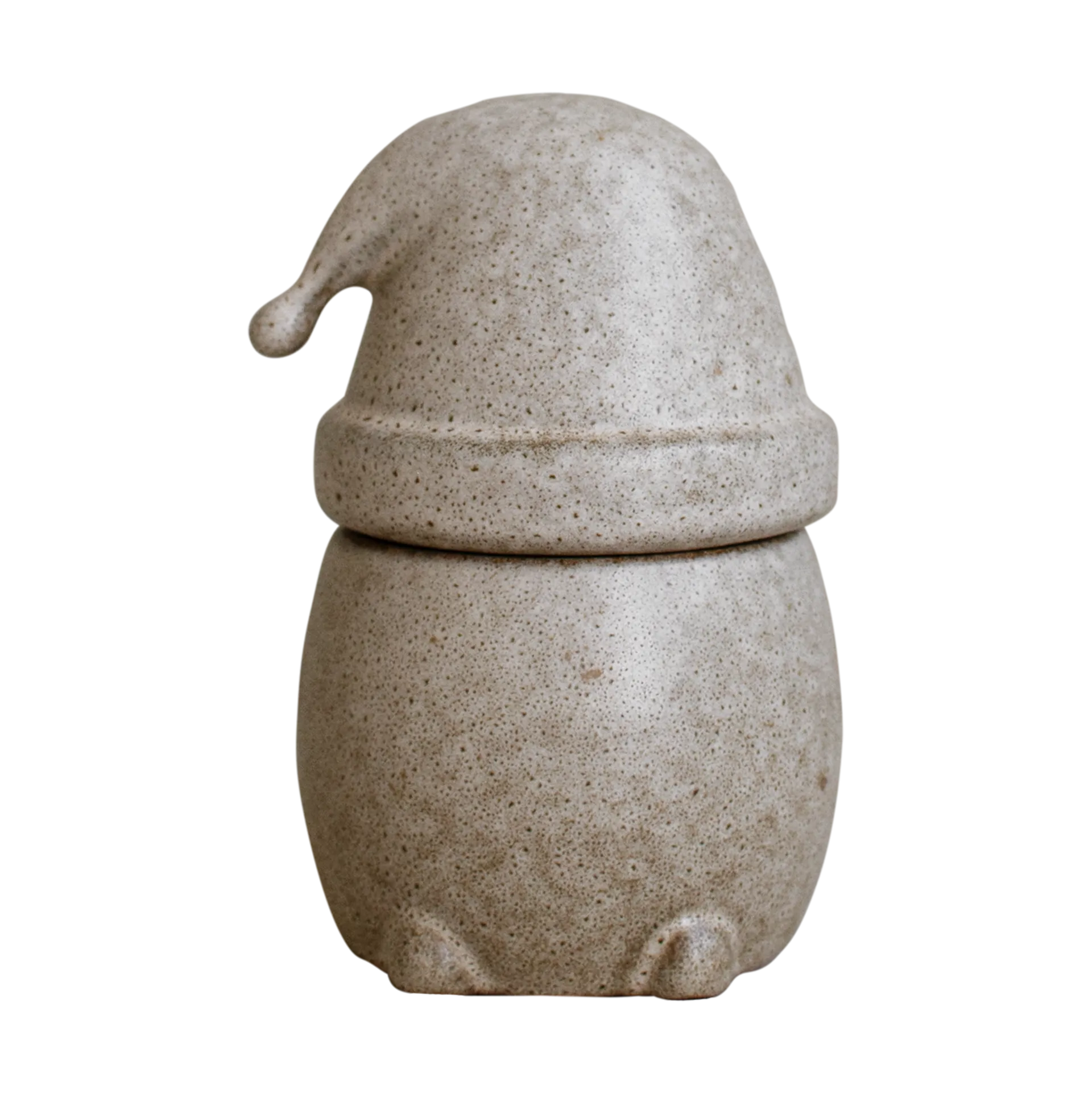 Βάζο με καπάκι μικρό Eating Santa, Beige DBKD