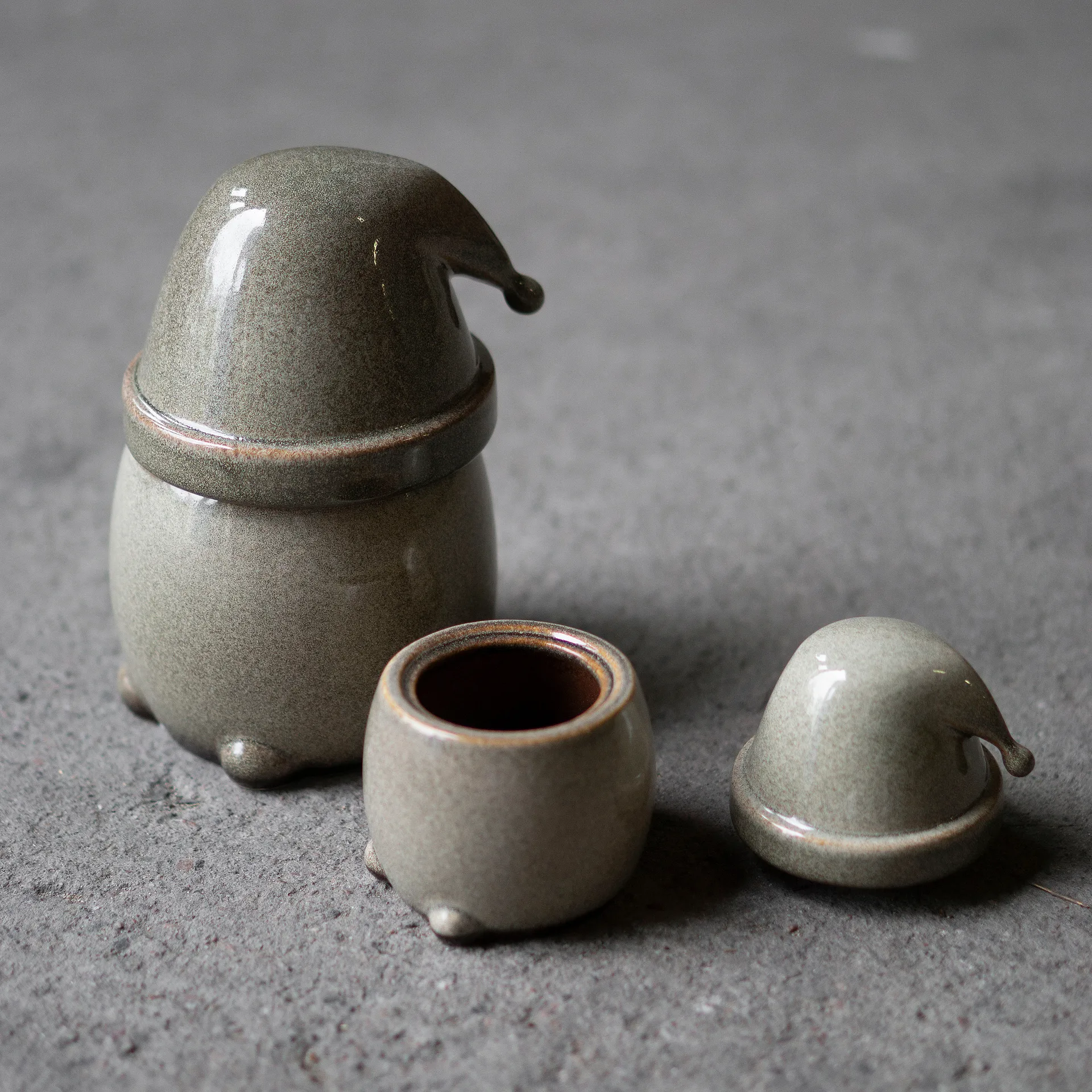 Βάζο με καπάκι μεγάλο Eating Santa, Multi DBKD