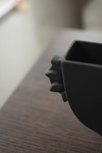 Flat βάζο 16 cm - Black - DBKD