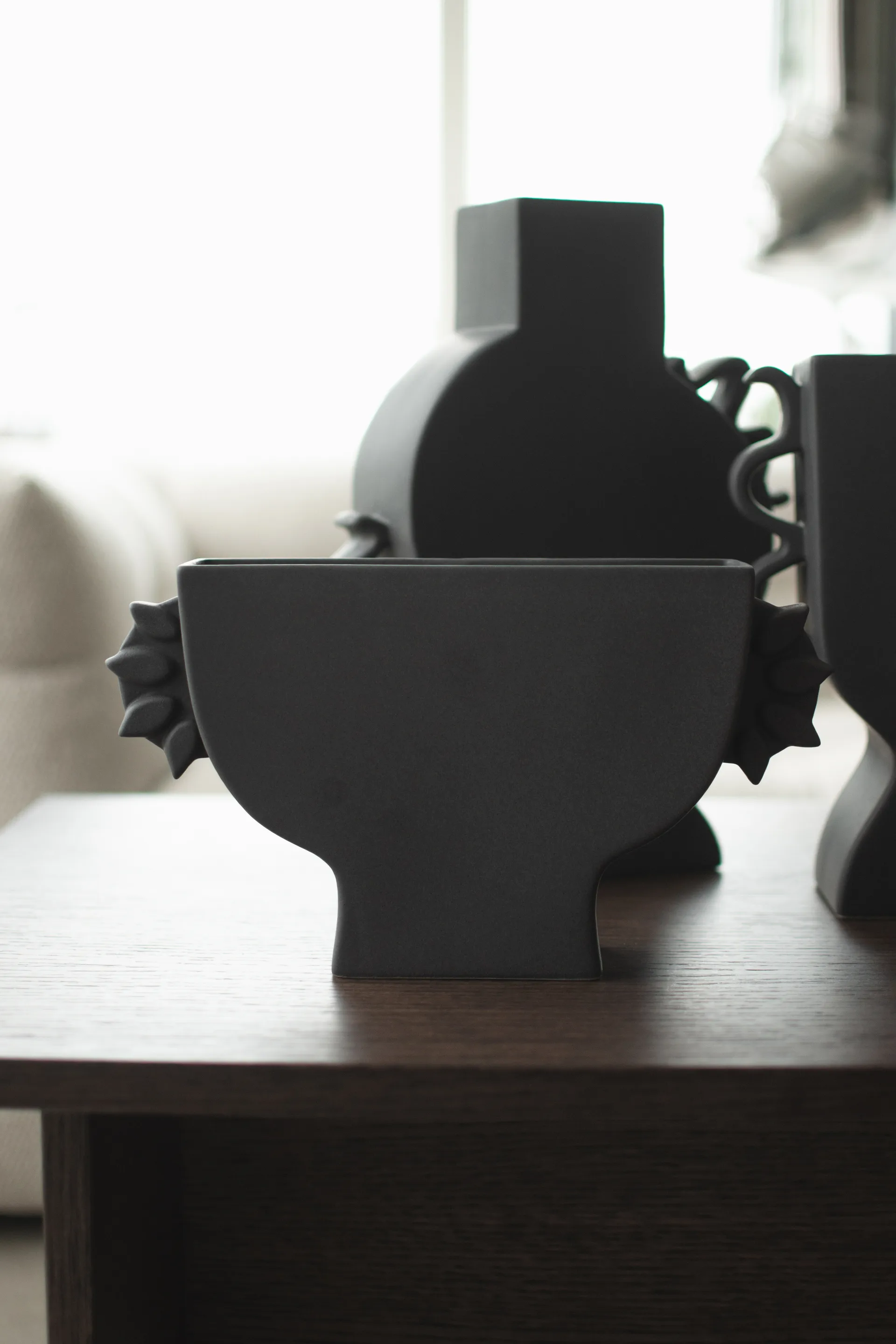 Flat βάζο 16 cm, Black DBKD