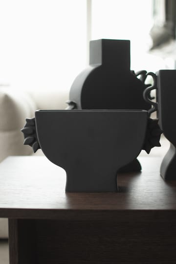Flat βάζο 16 cm - Black - DBKD