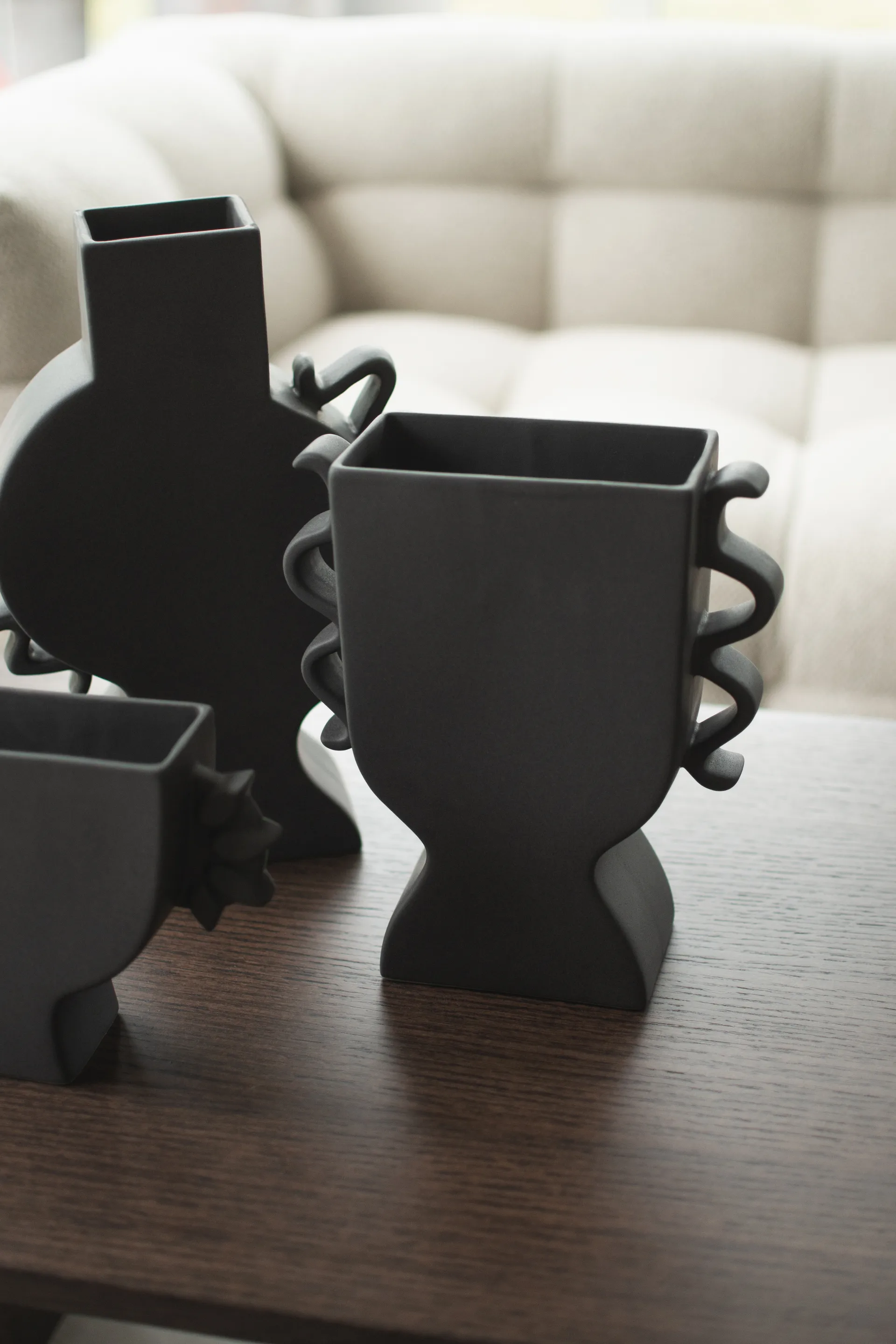 Flat βάζο 25 εκ., Black DBKD