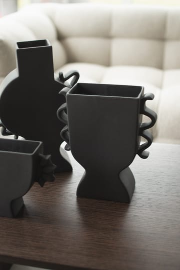 Flat βάζο 25 εκ. - Black - DBKD