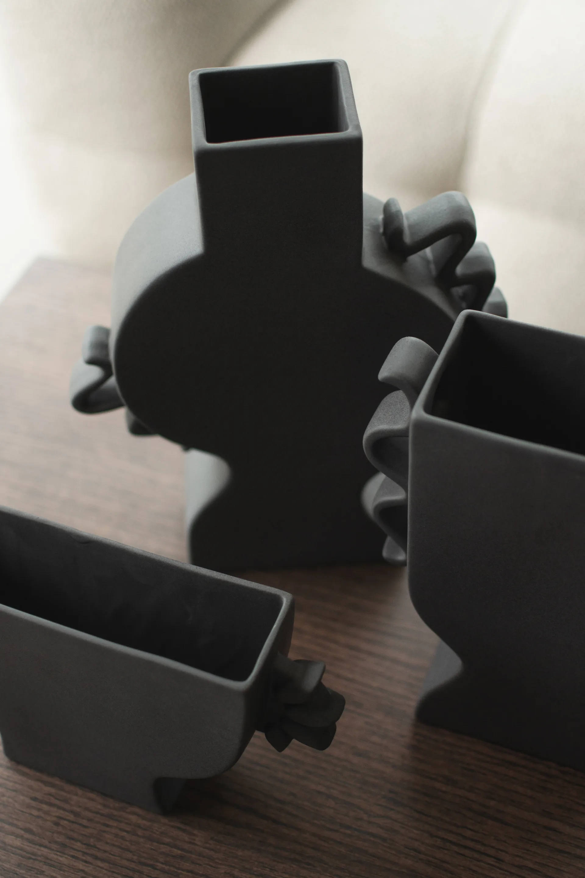 Flat βάζο 33 cm, Black DBKD