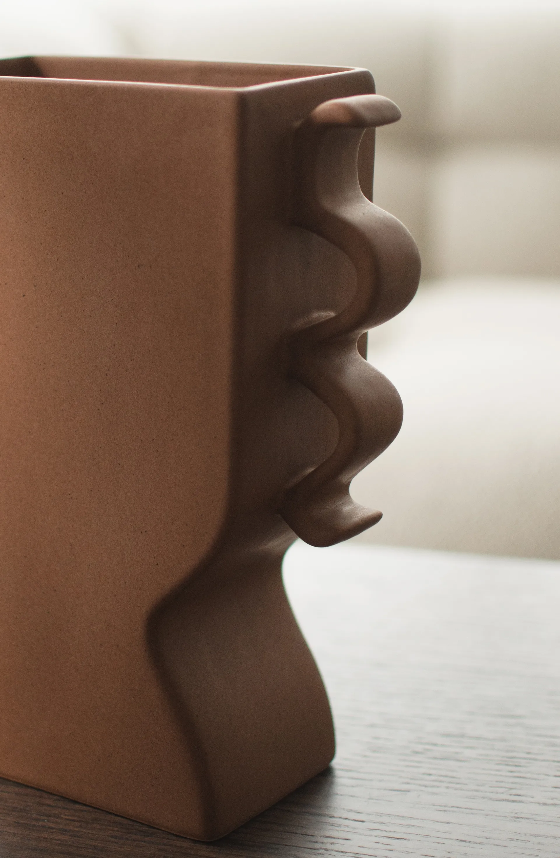 Flat βάζο 33 cm, Brown DBKD