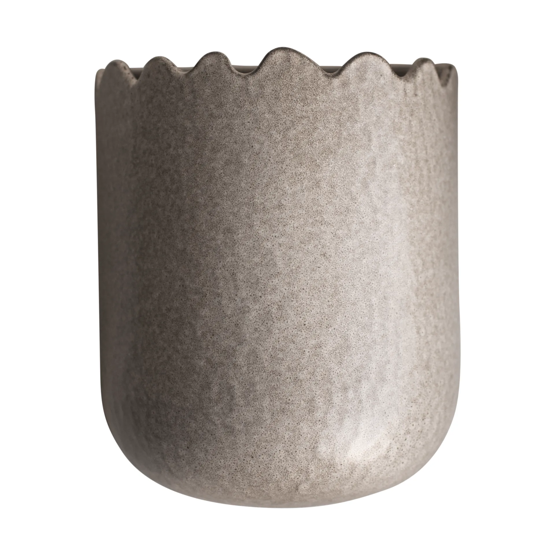 Flowery κεραμική γλάστρα 19 cm, Beige DBKD