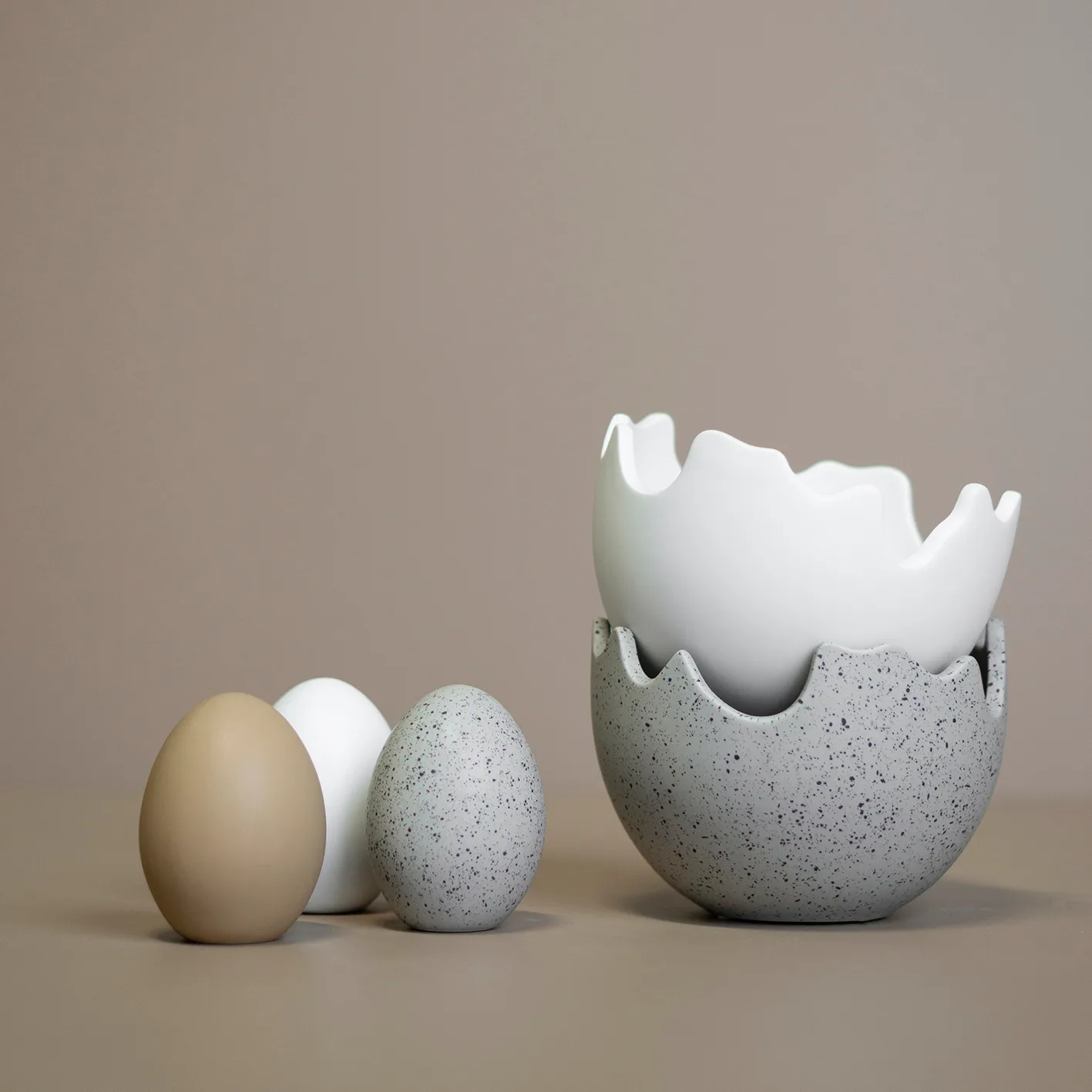 Happy Easter μπολ κέλυφος αυγού μεγάλο, White DBKD