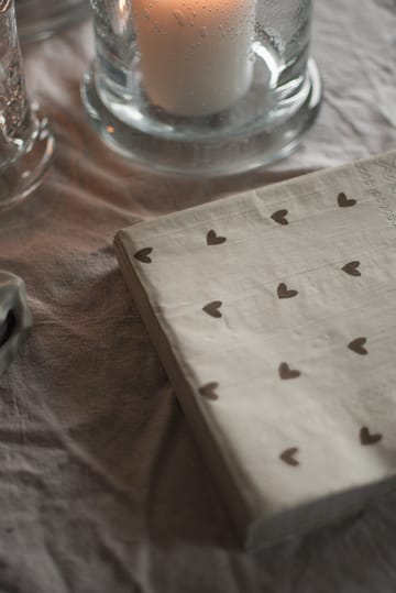 Heart χαρτοπετσέτα 33x33 cm 20 τεμάχια - Brown-beige - DBKD